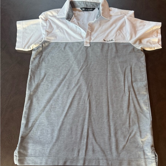 Travis Mathew Gray and White Polo Shirt - Picture 1 of 1